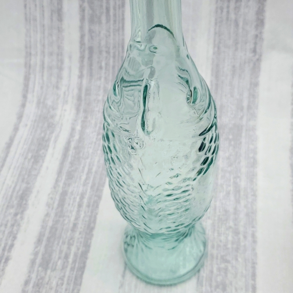 Antique Glass Fish Bottle Modelle Depose 70mm Blue Green Color - Picture 11 of 15